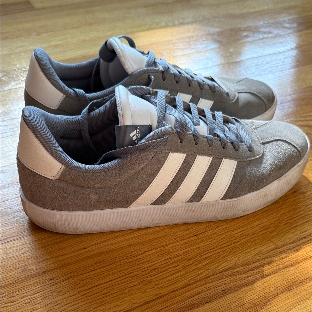 Adidas Classic Gray and White Sneakers